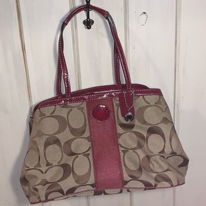 Coach canvas tote bag